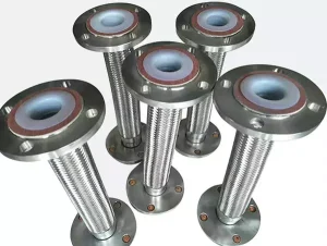 PTFE hoses with flange fittings